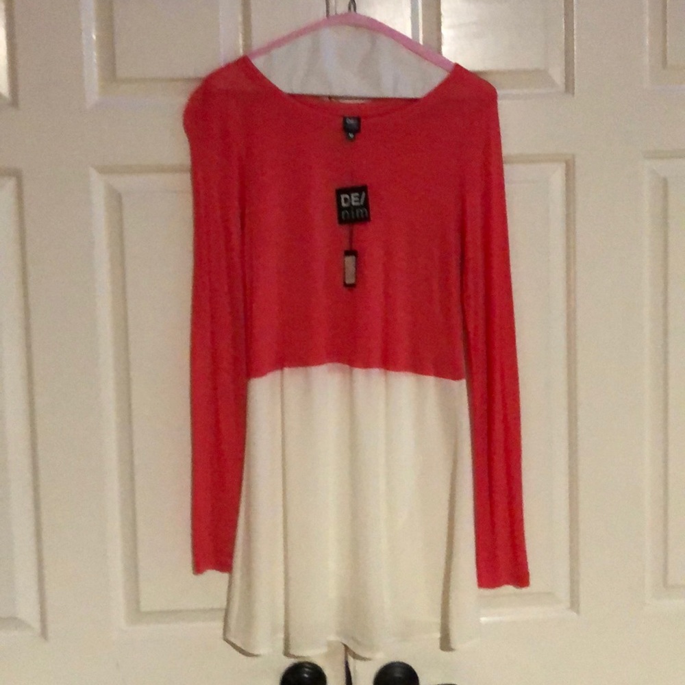 NWT De/nim long sleeve tunic style top